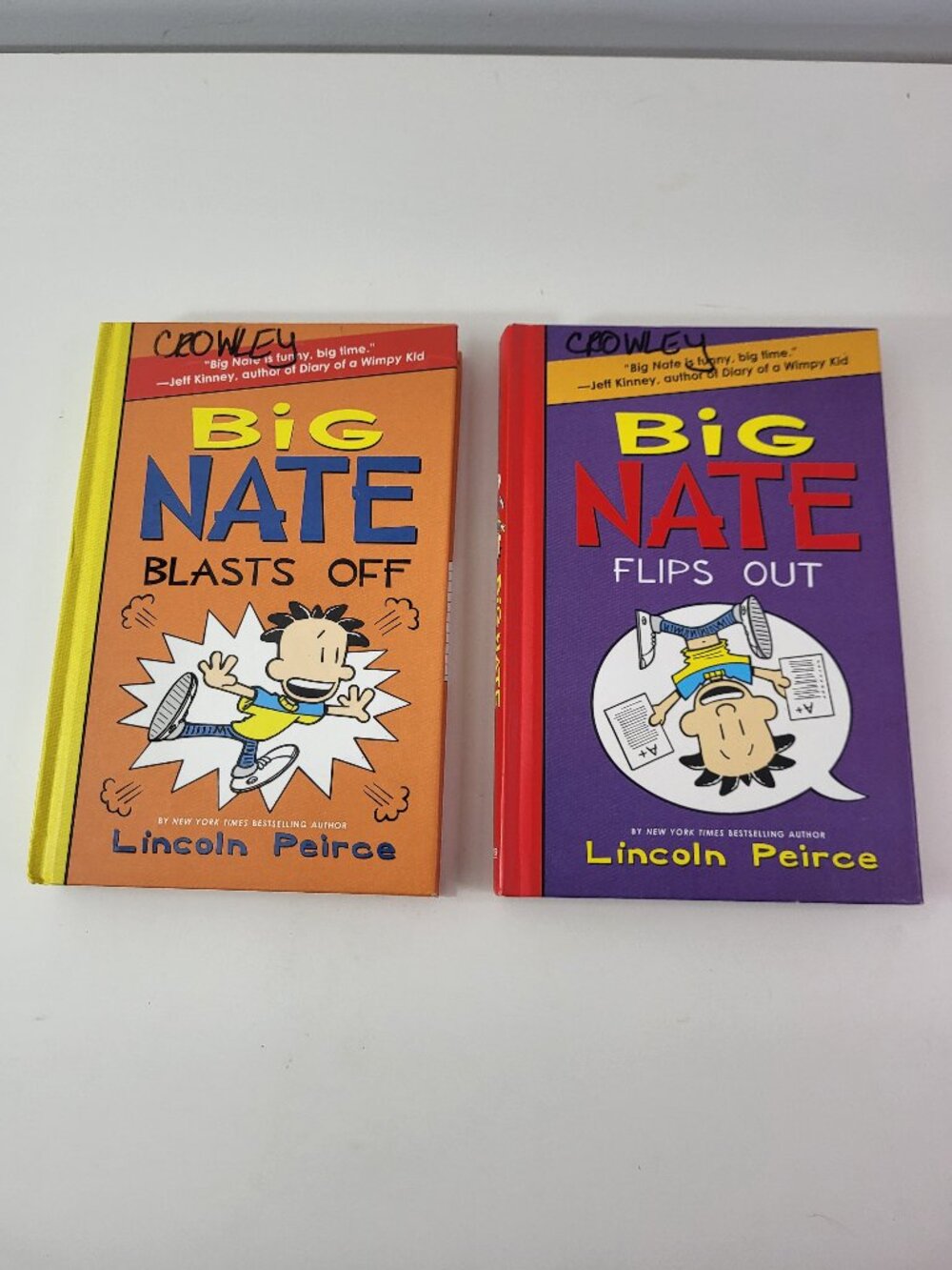 Big Nate Hardcover 2 Book Lot First Editions Blasts Off & Flips Out Lincoln Peir